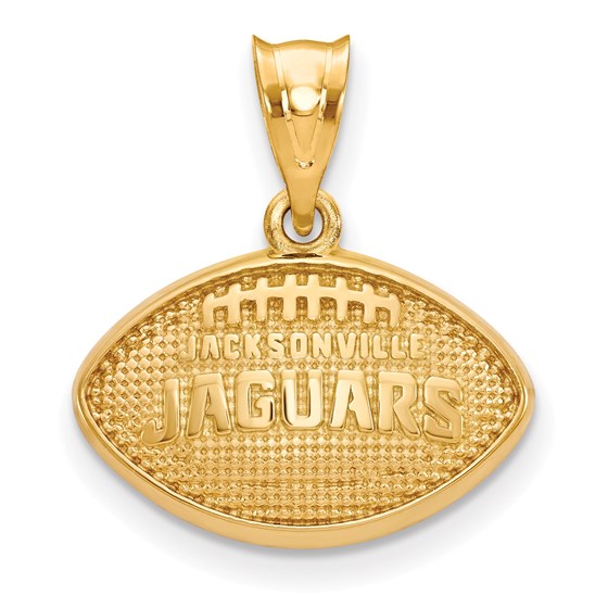 Sterling Silver Gold-plated Jacksonville Jaguars Football Pendant Sterling Silver Gold-plated Jacksonville Jaguars Football Pendant